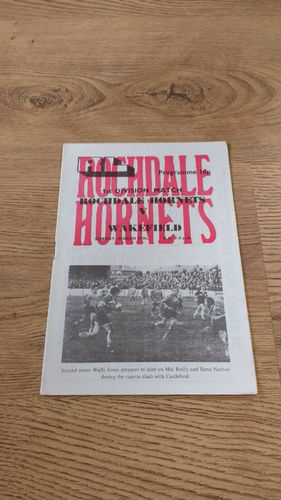Rochdale Hornets v Wakefield Mar 1977 Rugby League Programme