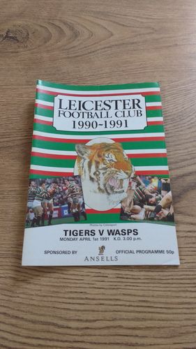 Leicester v Wasps Apr 1991 Rugby Programme