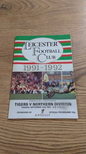 Leicester v Northern Division Sept 1991 Rugby Programme