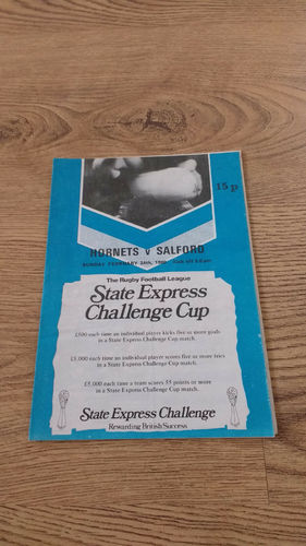 Rochdale Hornets v Salford Challenge Cup Feb 1980 RL Programme