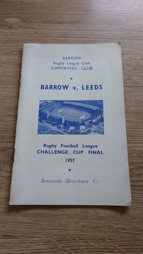 Barrow 1957 Rugby League Challenge Cup Final Souvenir Brochure