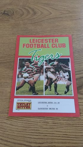 Leicester Extra 1st v Gloucester United 1993 Sep Rugby Programme