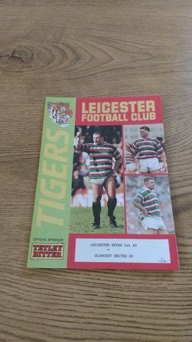 Leicester Extra 1st v Gloucester United Feb 1995 Rugby Programme