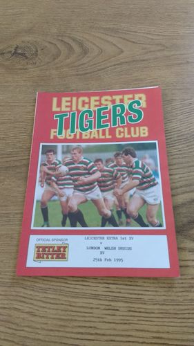 Leicester Extra 1st v London Welsh Druids Feb 1995 Rugby Programme