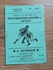 Featherstone v Batley Sept 1962 Rugby League Programme