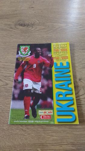 Wales v Ukraine 2001 World Cup Qualifying Football Programme