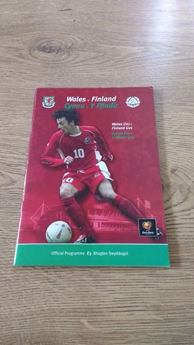 Wales v Finland 2003 Euro Qualifying Football Programme