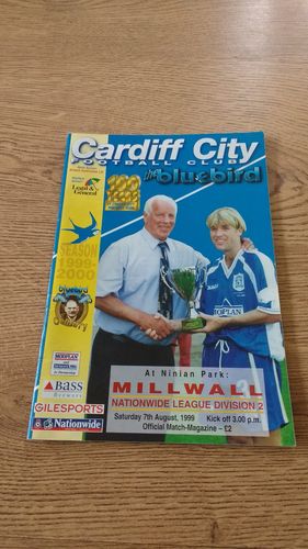 Cardiff City v Millwall Aug 1999 Football Programme