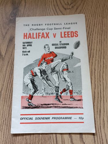 Halifax v Leeds 1972 Challenge Cup Semi-Final Rugby League Programme