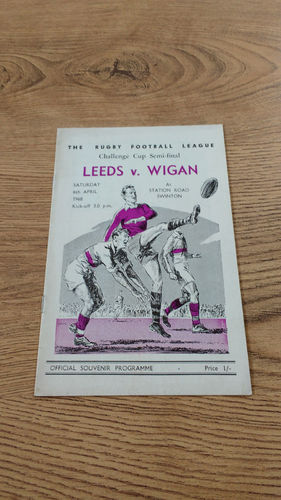 Leeds v Wigan 1968 Challenge Cup Semi-Final Rugby League Programme