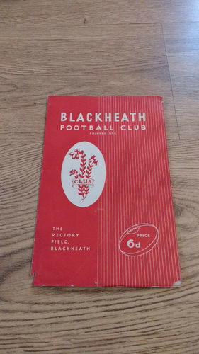 Blackheath v Oxford University Nov 1959 Rugby Programme