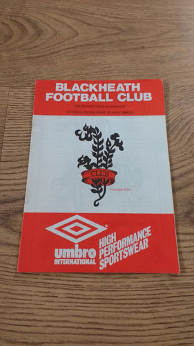 Blackheath v Swansea Nov 1980 Rugby Programme