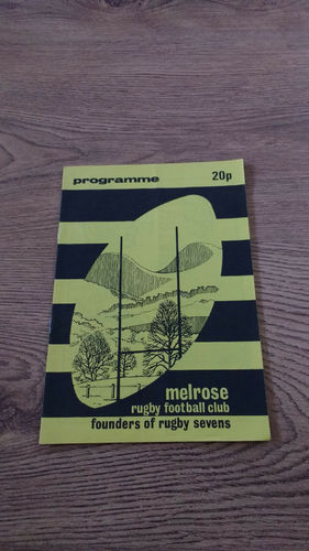 Melrose v Harrogate Sept 1984 Programme
