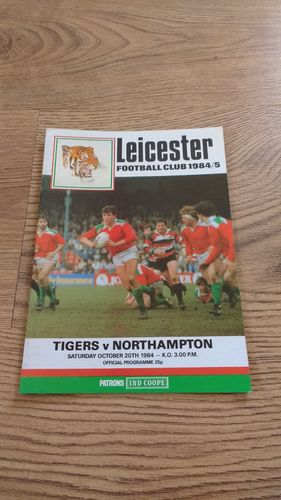 Leicester v Northampton Oct 1984 Rugby Programme