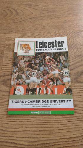 Leicester v Cambridge University Nov 1984 Rugby Programme