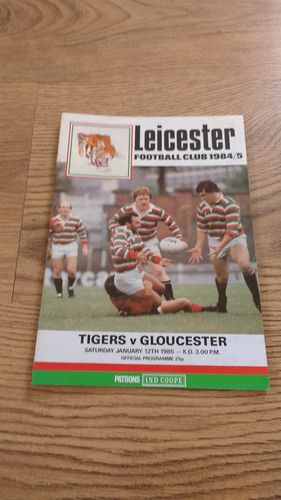 Leicester v Gloucester Jan 1985 Rugby Programme
