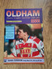 Oldham v Featherstone Rovers Mar 1994 Rugby League Programme
