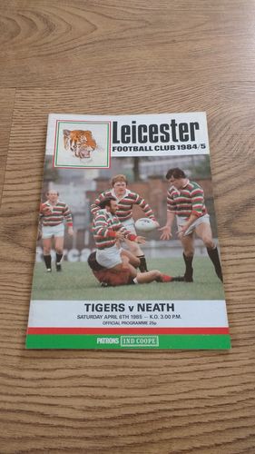 Leicester v Neath Apr 1985 Rugby Programme