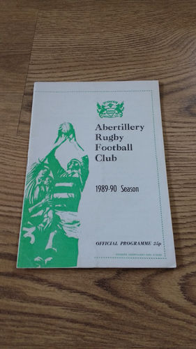 Abertillery v Swansea Apr 1988 Rugby Programme