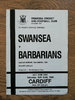 Swansea v Barbarians Mar 1986 Rugby Programme