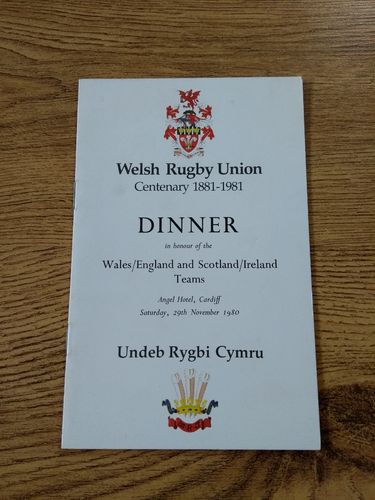 Wales & England v Scotland & Ireland 1980 Rugby Dinner Guest List