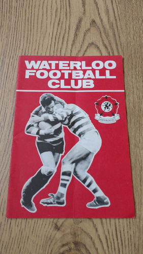 Waterloo v Coventry John Player Cup Feb 1982 Rugby Programme