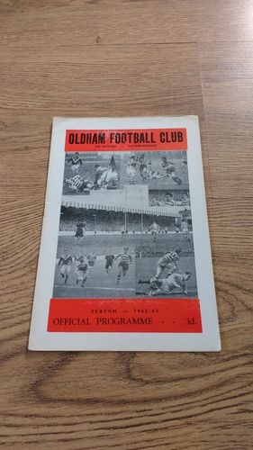 Oldham v Whitehaven Aug 1962 Rugby League Programme
