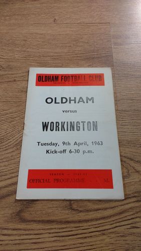 Oldham v Workington Apr 1963 Rugby League Programme