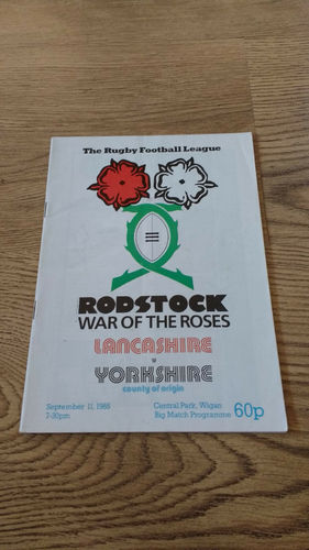 Lancashire v Yorkshire Sept 1985 RL Programme