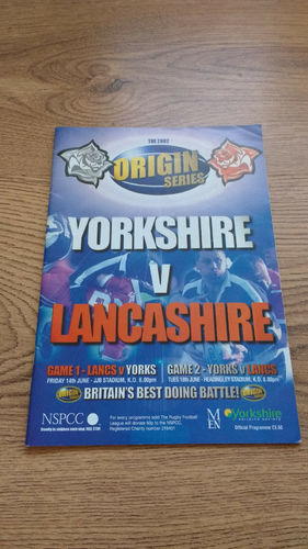 Lancashire v Yorkshire \ Yorkshire v Lancashire June 2002 Rugby League Programme