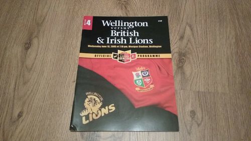 Wellington v British Lions June 2005 Rugby Programme