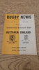 Australia Schools v England Schools 1st Test 1974 Rugby Programme