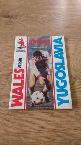 Wales v Yugoslavia 1983 Euro Qualifying Football Programme