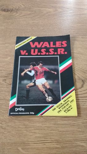 Wales v USSR Feb 1987 Football Programme