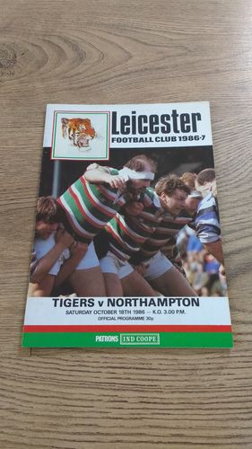 Leicester v Northampton Oct 1986 Rugby Programme