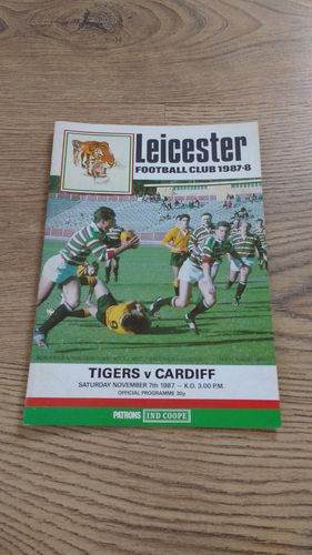 Leicester v Cardiff Nov 1987 Rugby Programme