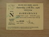 Leicester v Barbarians 1986 Rugby Ticket