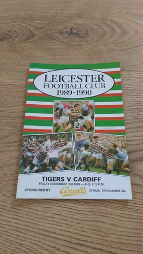 Leicester v Cardiff Nov 1989 Rugby Programme