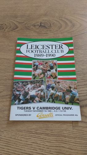Leicester v Cambridge University Nov 1989 Rugby Programme