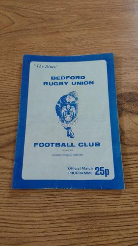Bedford v Leicester Jan 1985 Rugby Programme