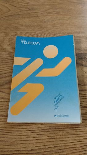 BT National Rugby Union 7s Championship 1990 Programme