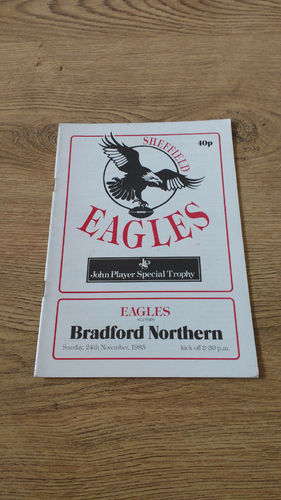 Sheffield Eagles v Bradford Northern Nov 1985 Rugby League Programme