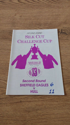 Sheffield Eagles v Hull Challenge Cup Feb 1992 Rugby League Programme