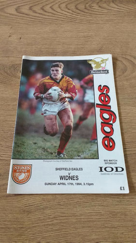 Sheffield Eagles v Widnes Apr 1994 Rugby League Programme