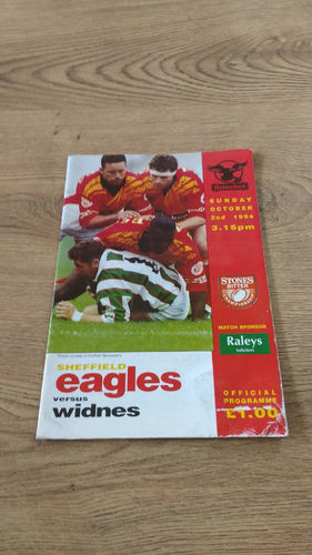 Sheffield Eagles v Widnes Oct 1994 Rugby League Programme