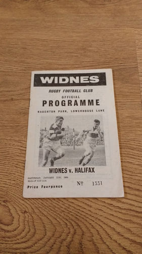 Widnes v Halifax Jan 1964 Rugby League Programme