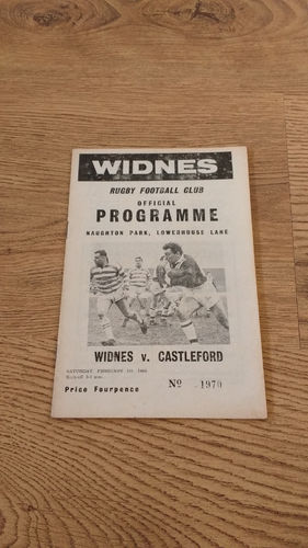 Widnes v Castleford Feb 1964 Rugby League Programme