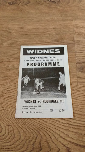Widnes v Rochdale Hornets Apr 1969 Rugby League Programme