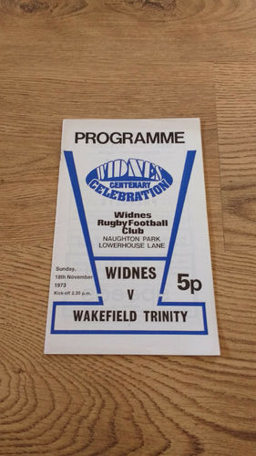Widnes v Wakefield Trinity Nov 1973 Rugby League Programme