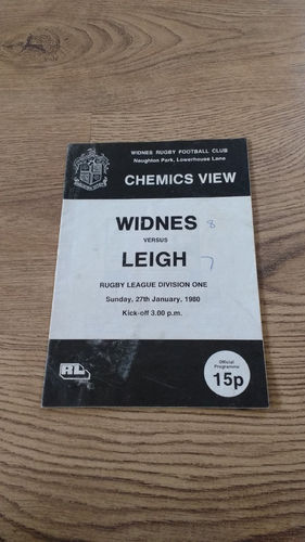 Widnes v Leigh Jan 1980 Rugby League Programme